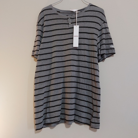 Hudson jeans men  t-shirt linen blend nwt size M - Picture 6 of 6